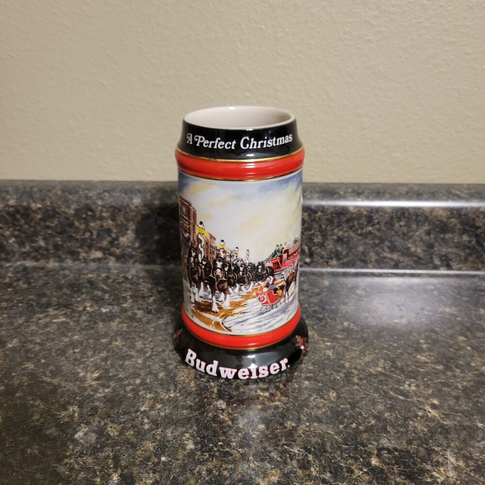 1992 Anheuser Busch Budweiser Clydesdale Stein A Perfect Christmas No Box